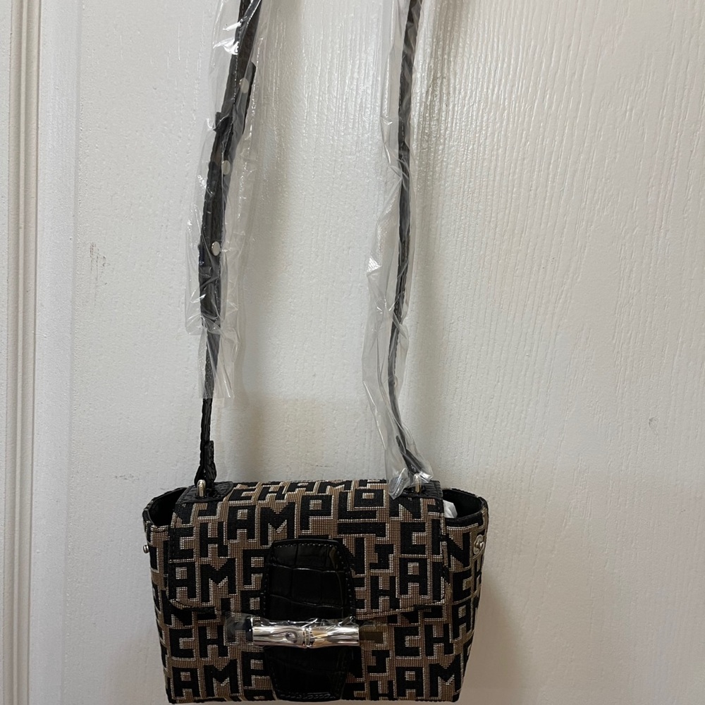 New LongChamp Roseau Jacquard LGP Crossbody Bag - Picture 4 of 6